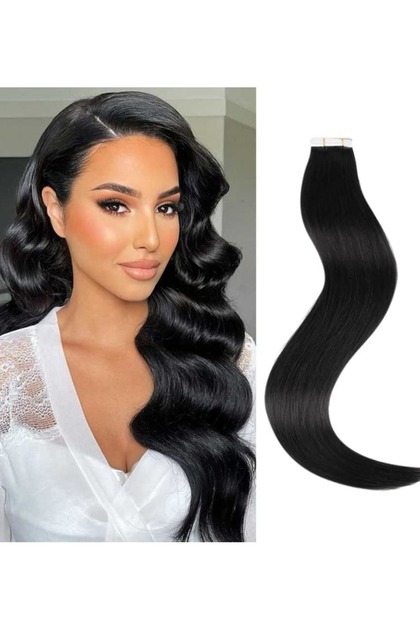 24 Inch Nature Hair Extension Tape in,Remy Seamless Skin Weft Straight Nature Tape in Extensions
