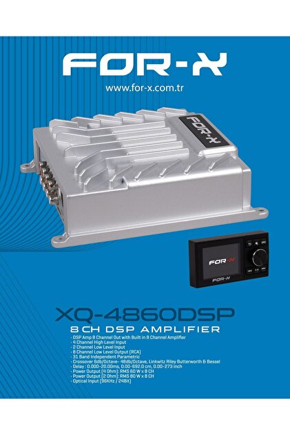 XQ-4860DSP 8 KANAL AMFİ İŞLEMCİSİ YENİ NESİL