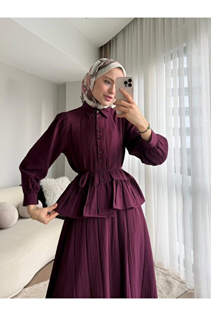 Women’s Ruffled Skirt Two-Piece Set - Modest Wear Outfit