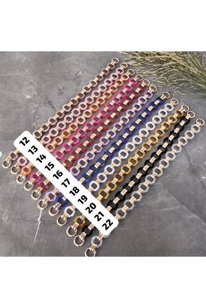 Acrylic Pentagonal Chain Bag Handle 45 cm (Piece) - Candy Pink Melted 15