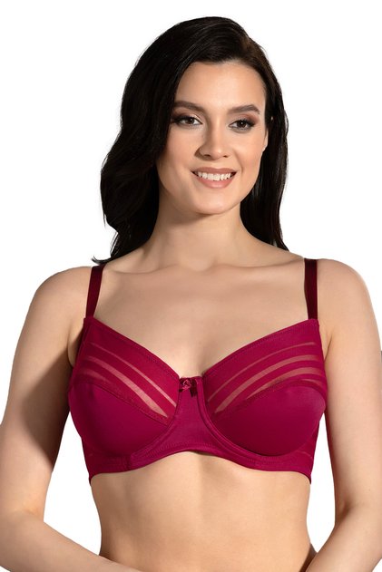 Tulle Detailed Gathering Bra, 358070
