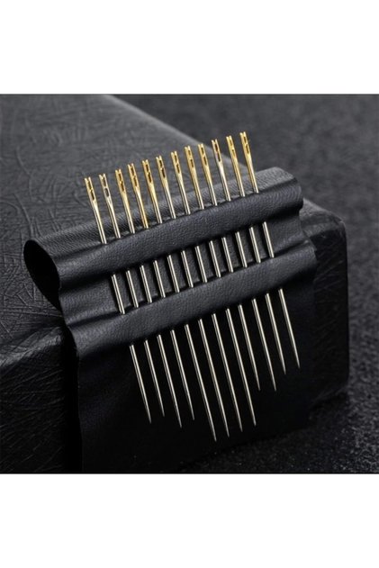 Blind Needle 3 Size 12 Pcs Golden Yellow Head