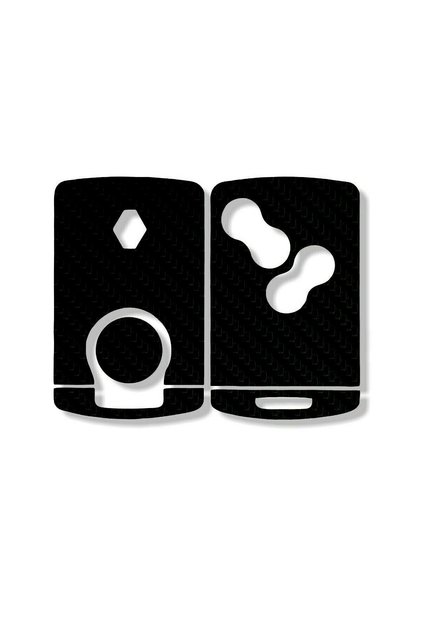 Renault Clio4 Key Card Foil Sticker Covering - Glossy Black