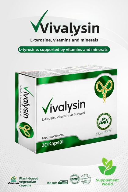 Vivalysin L-Tyrosine, Vitamin and Mineral 30 Capsules