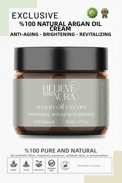 Argan Oil Skin Care Cream - Anti Aging Revitalizing Anti-Wrinkle Natural Care Cream - 50 ml