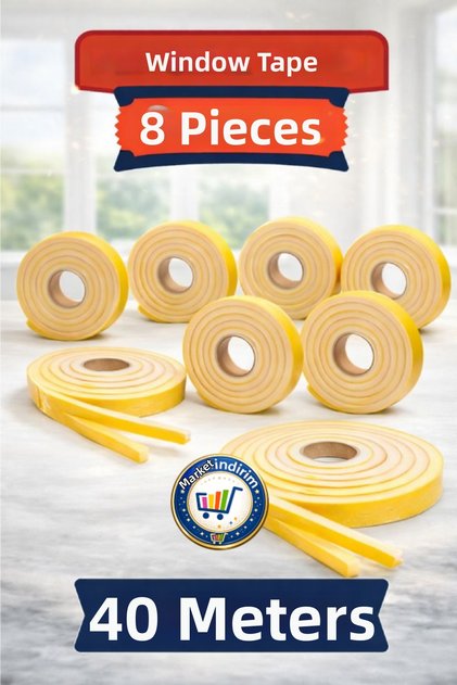 8 Pieces X 5 Meters (40 Meters) Adhesive Window Tape Insulation Heat Sound Dust Insulation Sponge Energy Saving