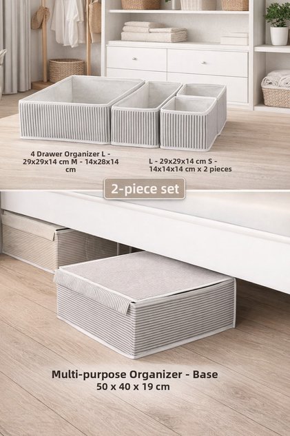 4-Drawer Organizer & Multi-Purpose Closet Organizer - Multi-Purpose Box Clothing Organizer Base Size