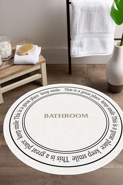 Digital Non-Slip Washable Bathroom Bath Bathroom Carpet Bath Mat Round
