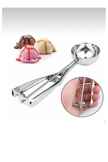 Steel Lux Ball Shaped Ice Cream Spoon