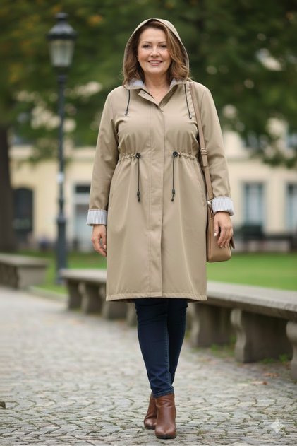 Plus Size Summer Short Trench