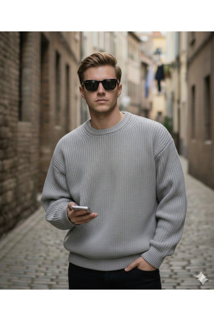 Men's Basic Knitwear Knitted Sweater