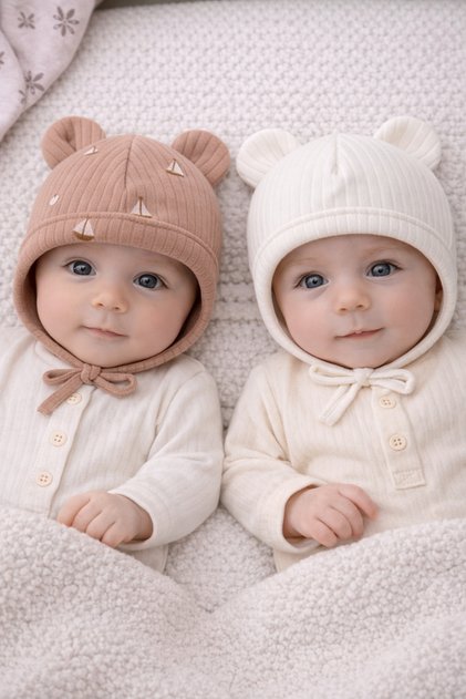 %100 Pamuk Bebek Bere 2’li