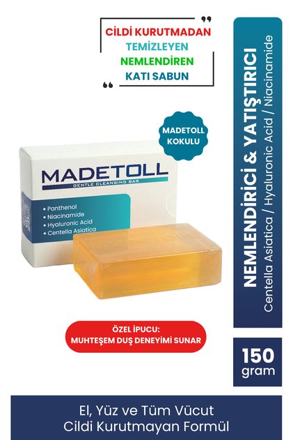 Yüz&Vücut Temizleme Sabunu 150 gr-Nemlendirici&Yatıştırıcı Etki-Centella,Hyaluronik Asit,Niacinamide