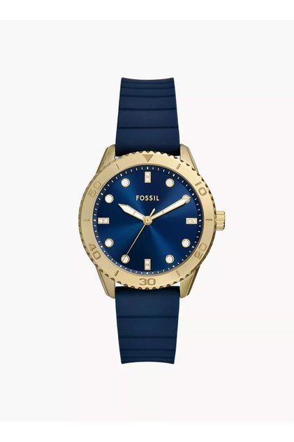 Dayle Three-Hand Navy Silicone Watch BQ3960
