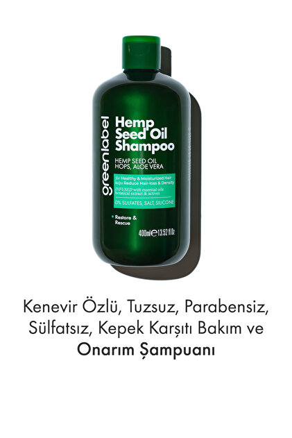 Green Label Greenlabel Kenevir Özlü Tuzsuz Parabensiz Sülfatsız