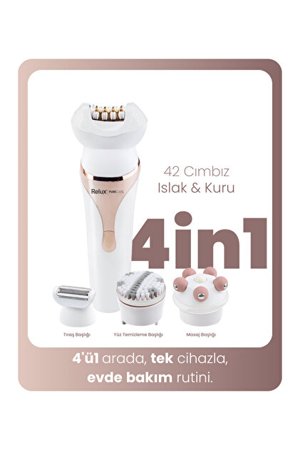 Relux Rep9542 Purecare Islak Kuru Epilasyon Aleti Masaj & Piling