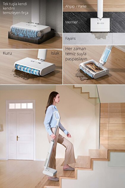 Kiwi KSC-4262 Şarjlı Islak-Kuru Gırgır Süpürge ve Zemin