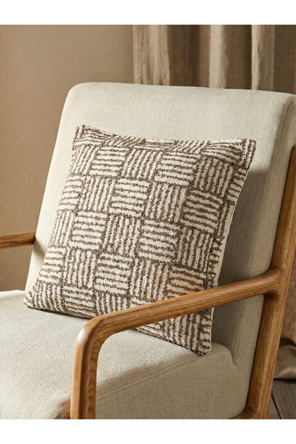 Mondri Brown Throw Pillow Cover (45X45)