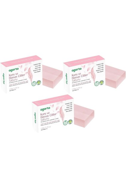 Handmade Natural Soap 150Gr Dry and Sensitive Skin (Set of 3)