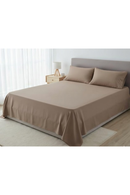 100% Organic Cotton Fabric Plain (Without Elastic) Sheet+Pillowcase***(Choose Your Size before Ordering)