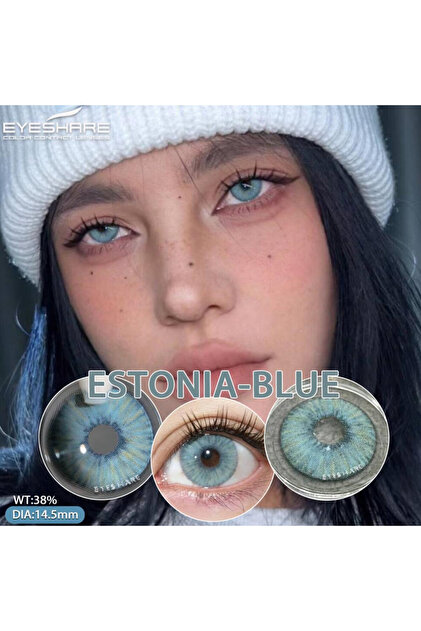 Eyeshop GÖZ LENSİ ESTONIA BLUE MAVİ TONDA (NUMARASIZ) KOZMETİK