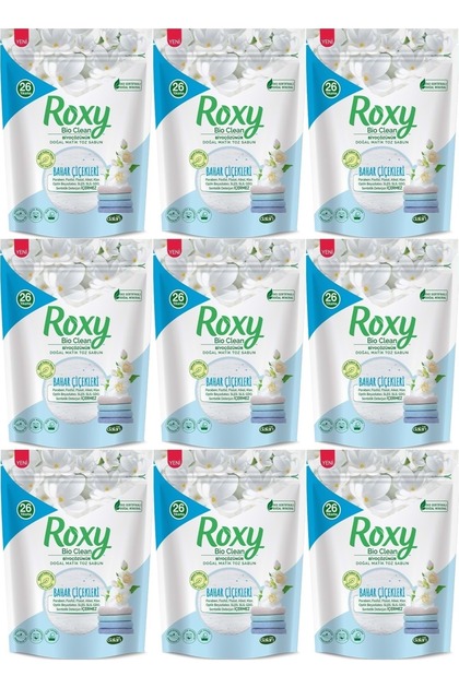 Roxy Bio Clean Matik Sabun Tozu 800GR Bahar Çiçekleri (9 Lu Set) (234 Yıkama)