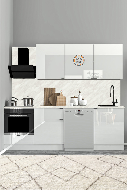 240 Cm %100 Mdf Tezgahlı Efil Ankastre Mutfak Dolabı