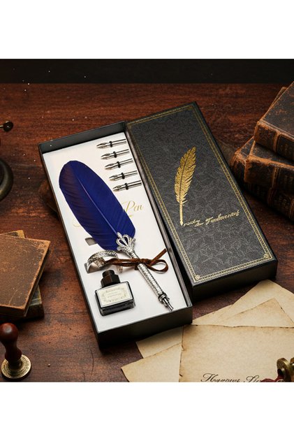 Feathered Pen with Dip Tip