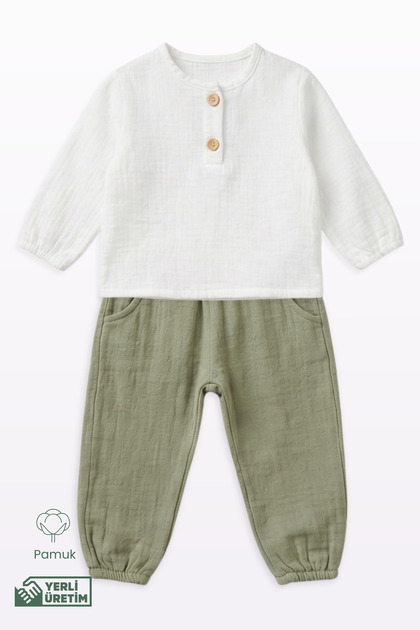 Muslin 100% Cotton Basic Double Set 6-9-12-18 Months