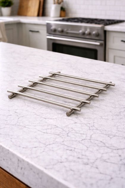 Chrome Trivet, Practical and Useful Metal Trivet for Presentation and Dowry Pot Holder