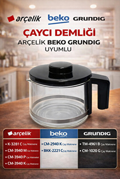 Arçelik Oem cm 6964 Bio S Kahve Makinesi Cam Demlik 9197065638