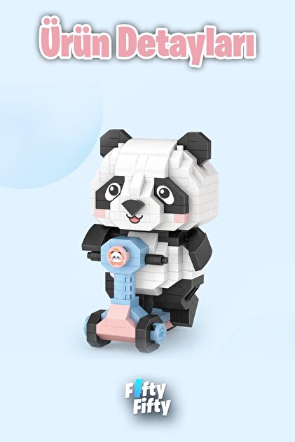 Vagonlife LOZ Micro Block Serisi Panda 320 Parça Oyuncak Yapım