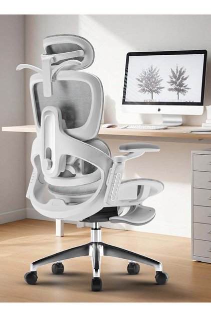 Office Chair with 6D Headrest, Recline & Rocking, Tilt Tension, Flip-Up Armrests with Lumbar Support