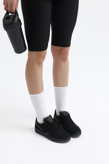 Unisex Black Comfortable Fit Thermo Sole Lace-Up Sports Shoes