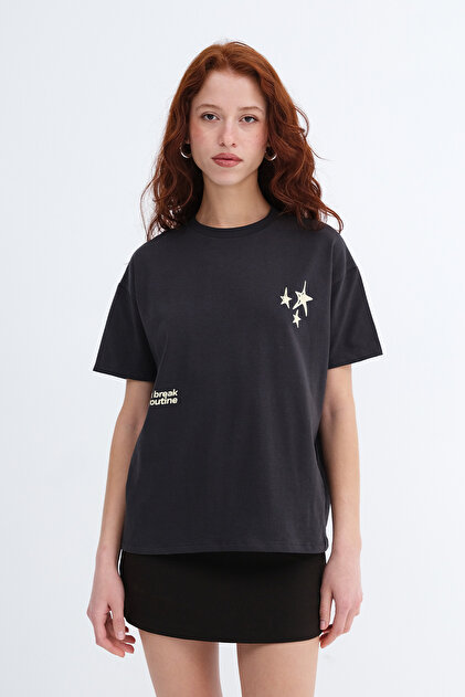 Addax Baskılı Kalın T-shirt P10643 - Fiyatı, Yorumları