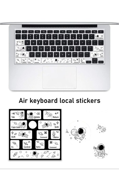 ⭐ Parlak Uzay Temalı Klavye Sticker Seti – Dayanıklı ve Şık Tasarım