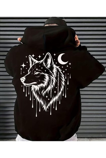Unisex Men/Women Colorful Kurt Custom Printed Cotton Oversize Hooded Sweatshirt