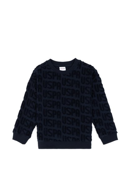 Boy's Navy Blue Crew Neck Sweatshirt 50308515-Vr033
