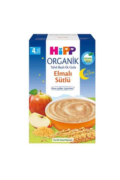 Organik İyi Geceler Elmalı Sütlü Tahıl Bazlı Ek Gıda 250 Gr * 2 Adet