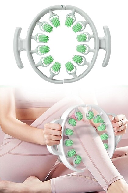 12-Wheel Adjustable Leg, Waist, and Arm Massager – 360 ° Full Circle Deep Tissue Muscle and