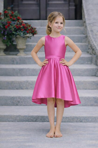SUNEH Girls' Evening Gown  Short Asymmetrical Cut, Graduation & Wedding  Dress- Trendyol