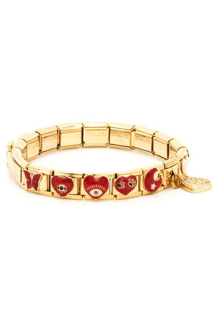 Steel Heart Charm Bracelet