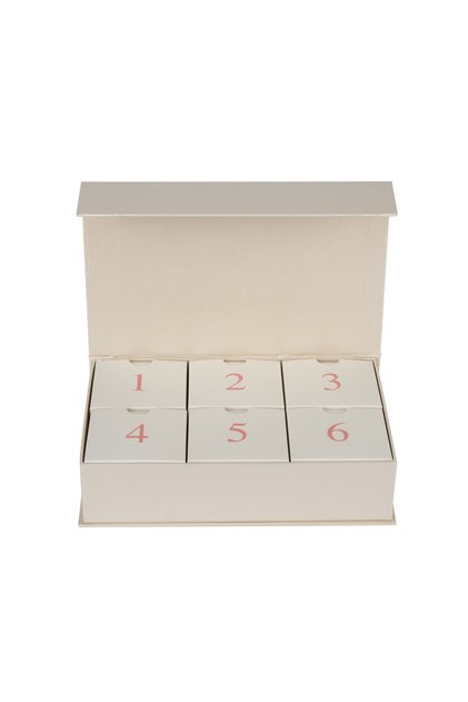 6'lı Mıknatıslı Boş Advent Calendar Kutusu - Sedefli Beyaz Yılbaşı ve Doğum Günü Hediye Kutusu