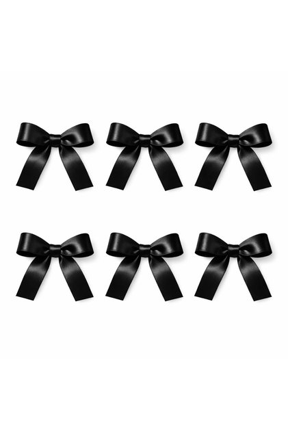 Fiyonk saten siyah küçük 50 Adet balon süs,çeyiz kolisi,pasta,duvar, 10mm doğum günü