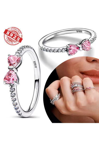 Gümüş Pembe Fiyonk Yüzk