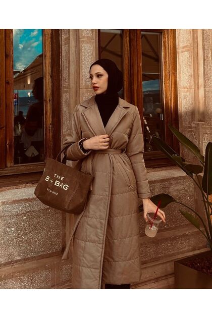 Calypso Capitone Fabric Trench Coat - Tns-4373