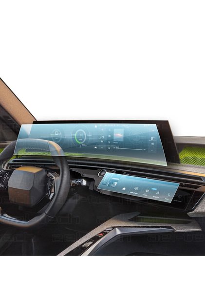 Peugeot 5008 Compatible 21 Inch Digital Instrument, Navigation and Air Conditioning 9H Nano Screen Protector Set of 2 20