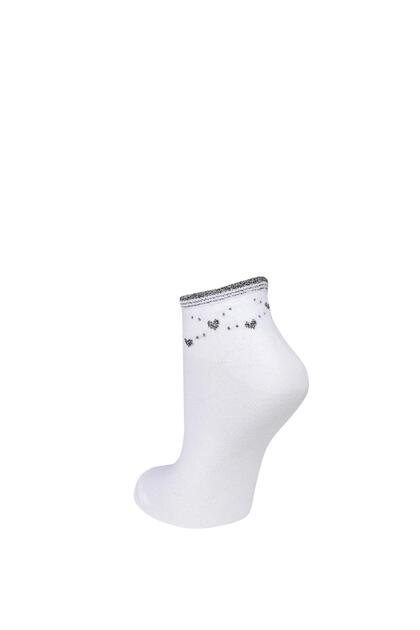 Women's Black Heart Patterned 3-Piece Socks