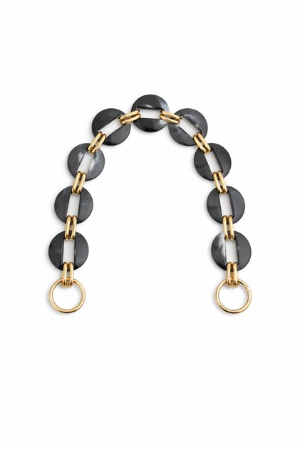 Oval Acrylic Bag Handle / Bag Front Ornament with Gold Color Accessories – 45 cm - Compatible with Knitted and Leather Bags