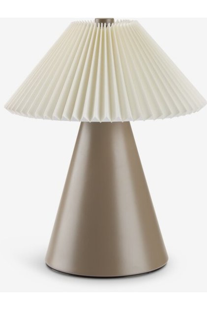 Pilli lamba ESMUND Ø17xY20cm kahve/beyaz zamanlayıcılı